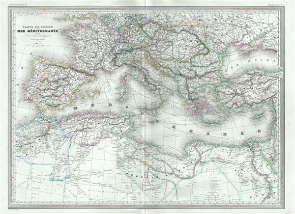 Carte du Bassin de la Mer Mediterranee. - Main View