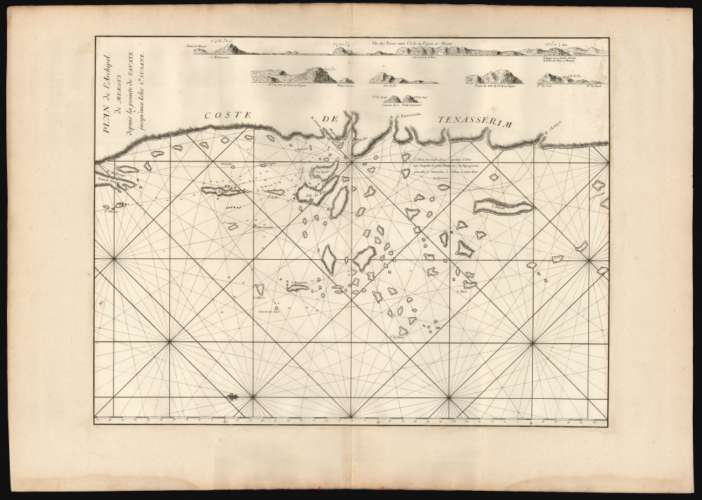 Plan de l'Archipel de Mergui depuis la pointe de Tsavaye jusqu'aux Isles Ste. Susane. - Main View