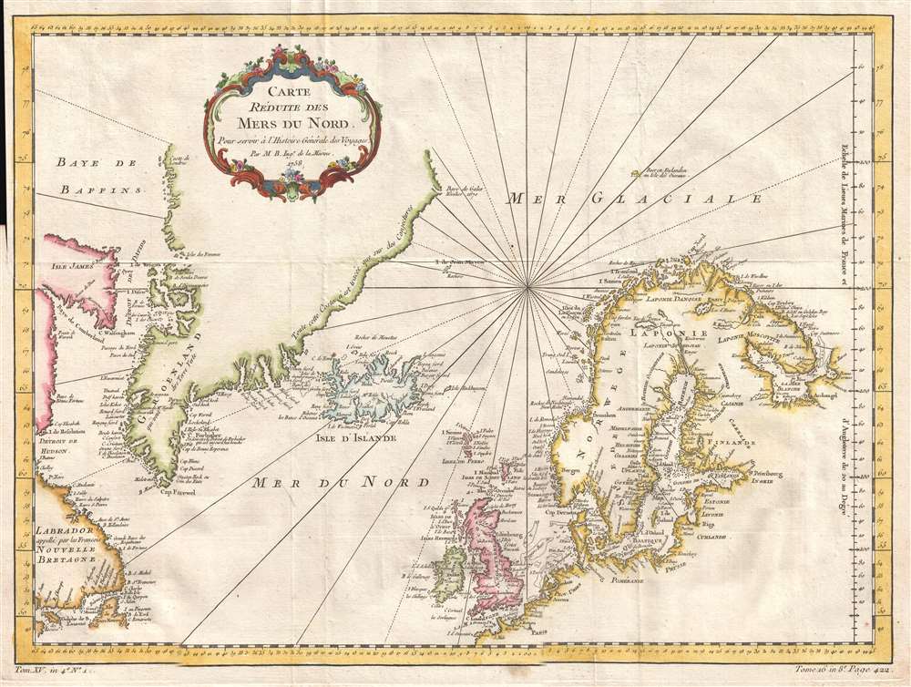 Carte Reduite des Mers du Nord. - Main View