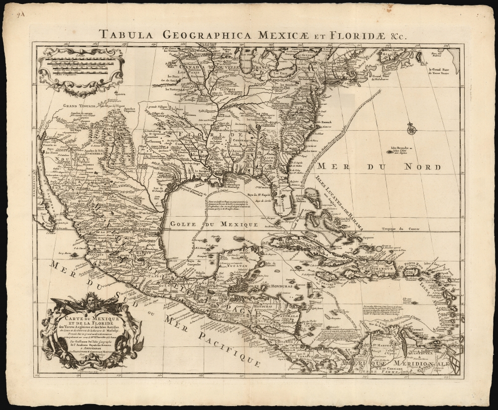 Carte du Mexique et de la Floride des Terres Angloises et des Isles Antilles... / Tabula Geographica Mexicae et Floridae etc. - Main View