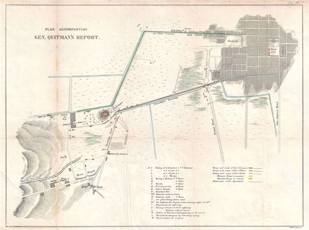 Plan Accompanying Gen. Quitman's Report. - Main View