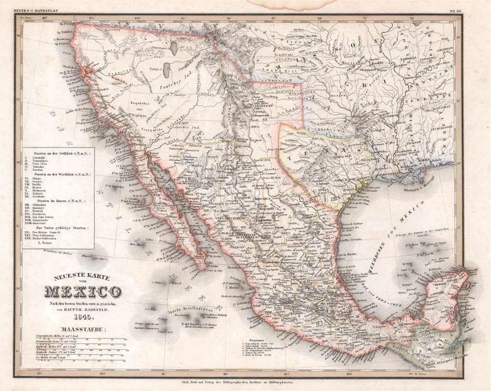 Neueste Karte von Mexico. - Main View