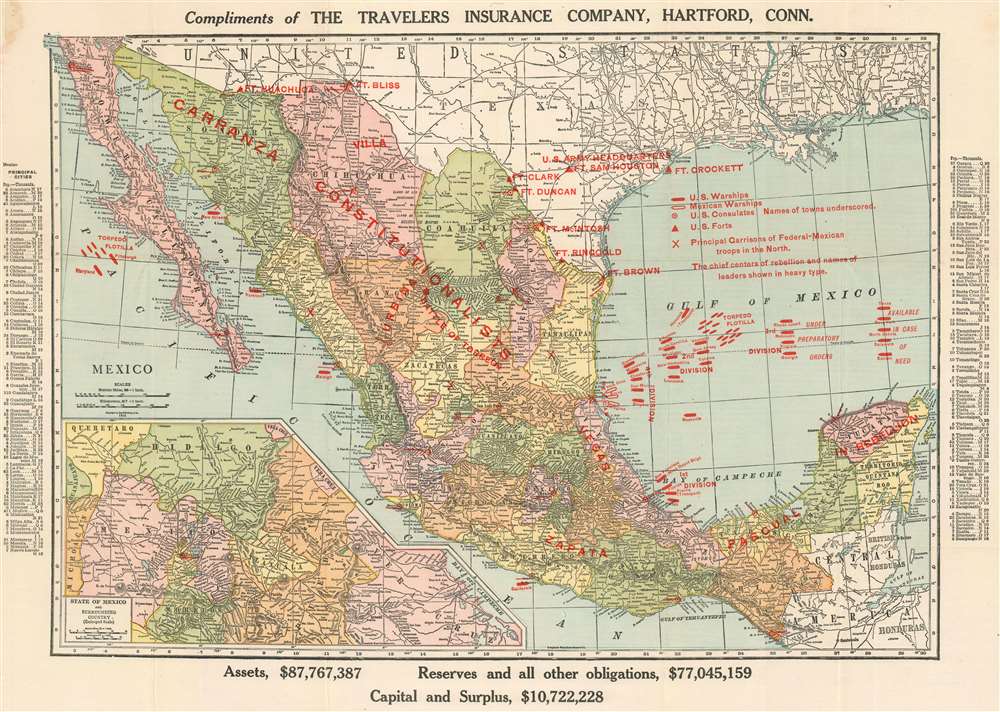 1910 2 Sided map Original Vintage Map of the Florida East Coast Railway 