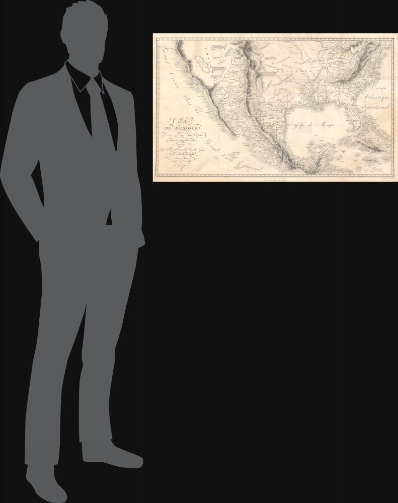 Carte Du Mexique et des Pays Limitrophes Situes Au Nord et a l'est Dressee d'apres la Grande Carte de la Nouvelle Espagne De Mr. A. De Humboldt et d'autres Materiaux par J.B. Poirson. - Alternate View 1