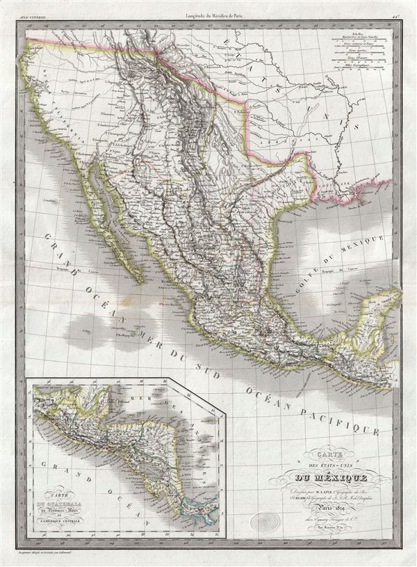 Carte des Etats-Unis du Mexique. - Main View