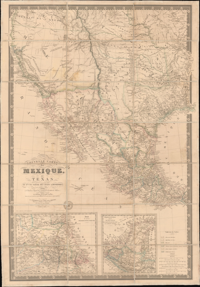 Nouvelle Carte du Mexique, du Texas et d'une partie des états limitrophes... - Main View