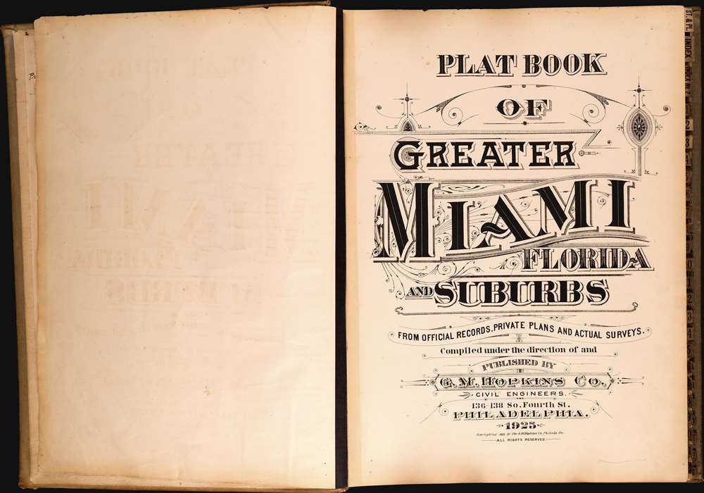 Plat Book of Greater Miami Florida and Suburbs from Official Records, Private Plans and Actual Surveys. - Alternate View 2