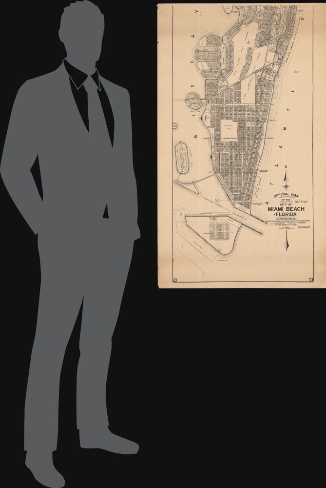 Official Map Adopted November 3, 1920 of the city of Miami Beach Florida. - Alternate View 1