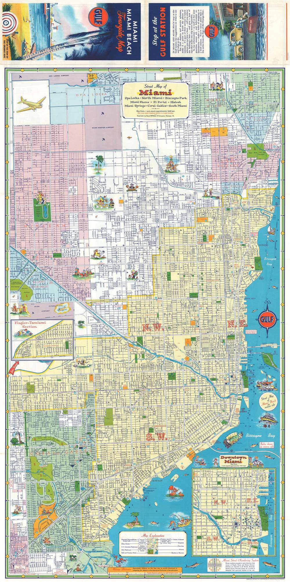 Miami Miami Beach Tourguide Map. - Alternate View 1