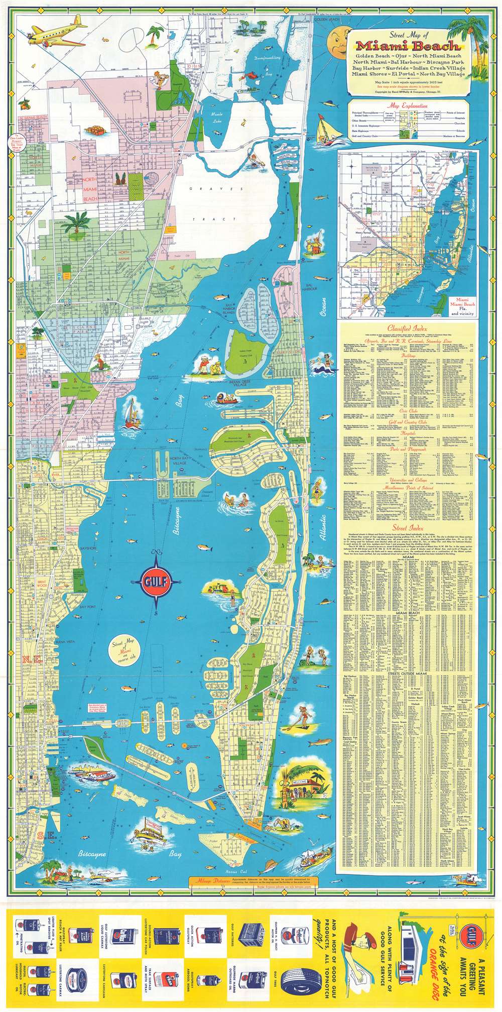 Miami Miami Beach Tourguide Map. - Main View