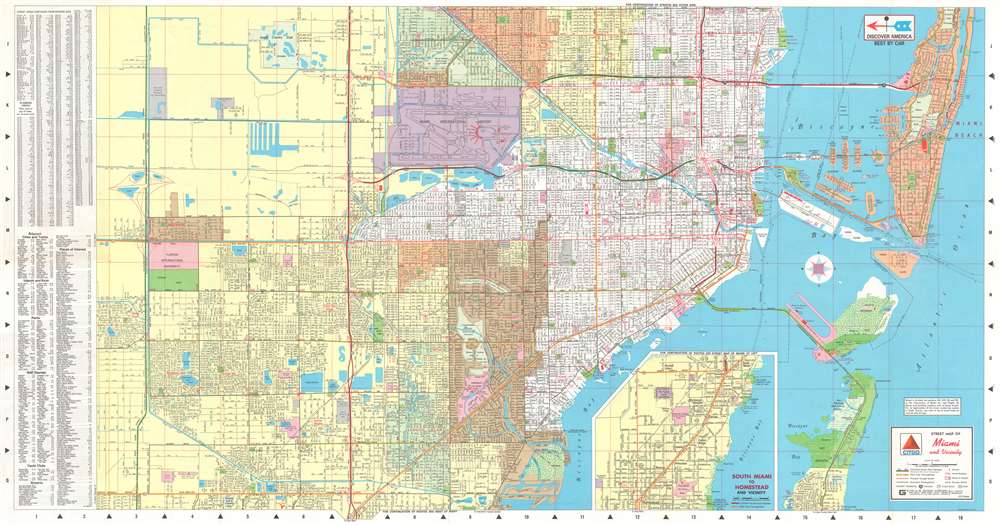 Street Map of Miami and Vicinity. - Main View