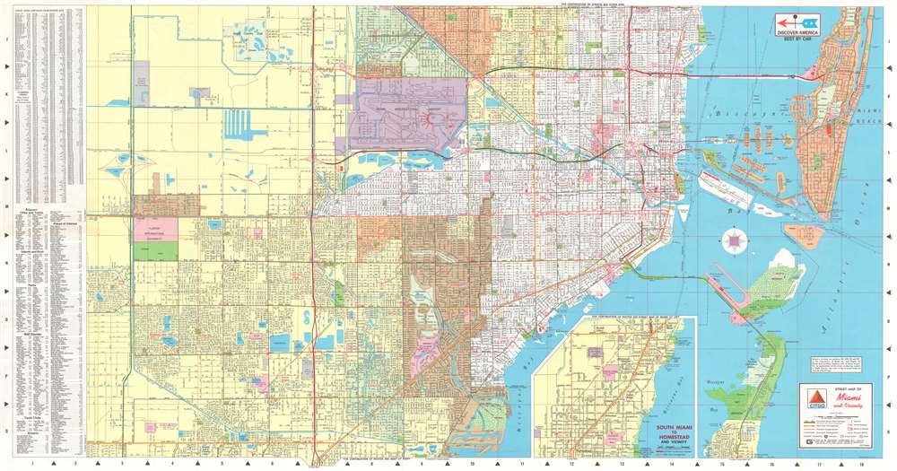Street Map of Miami and Vicinity. - Main View