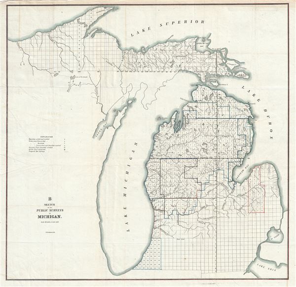 B Sketch of the Public Survey in Michigan. - Main View