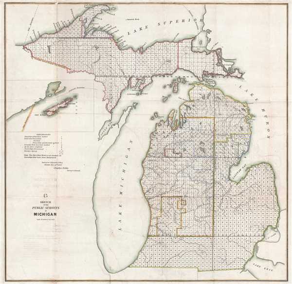 G Sketch of the Public Surveys in Michigan. - Main View