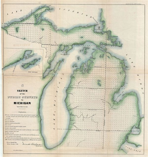 G Sketch of the Public Surveys in Michigan. - Main View