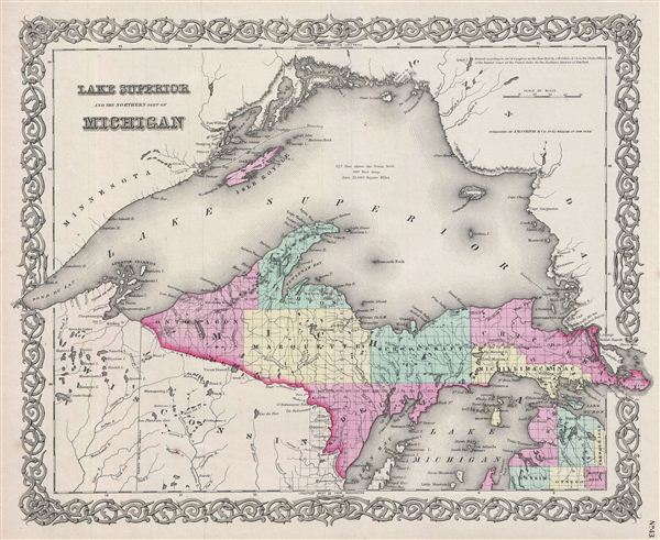 Lake Superior and The Northern Part of Michigan. - Main View