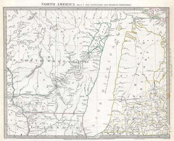 North America Sheet V The North West and Michigan Territories. - Main View