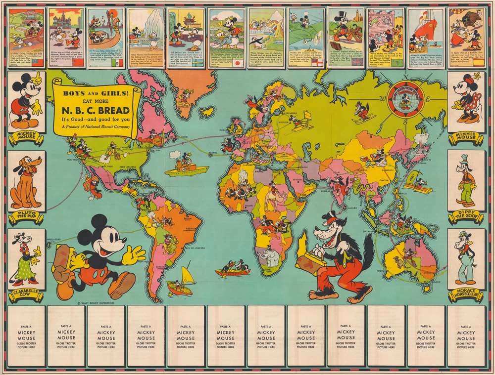 Help Mickey Mouse Beat the Big Bad Wolf - Do Your Part - Buy the Bread with the Mickey Mouse Band and Follow the Race 'Round the World. - Main View