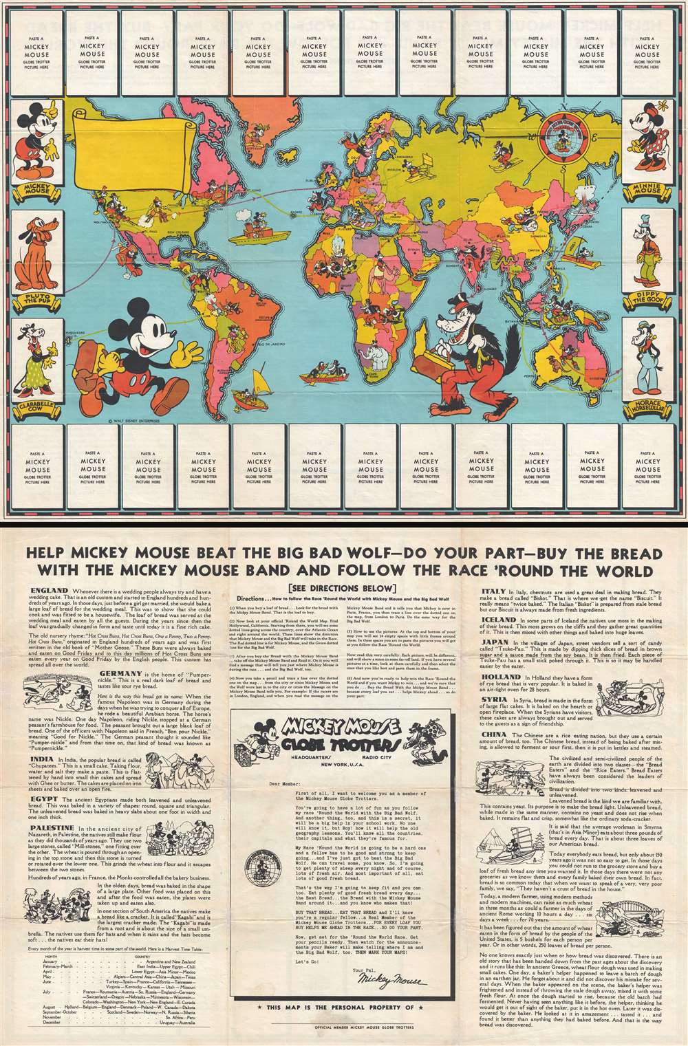 Help Mickey Mouse Beat the Big Bad Wolf - Do Your Part - Buy the Bread with the Mickey Mouse Band and Follow the Race 'Round the World. - Main View