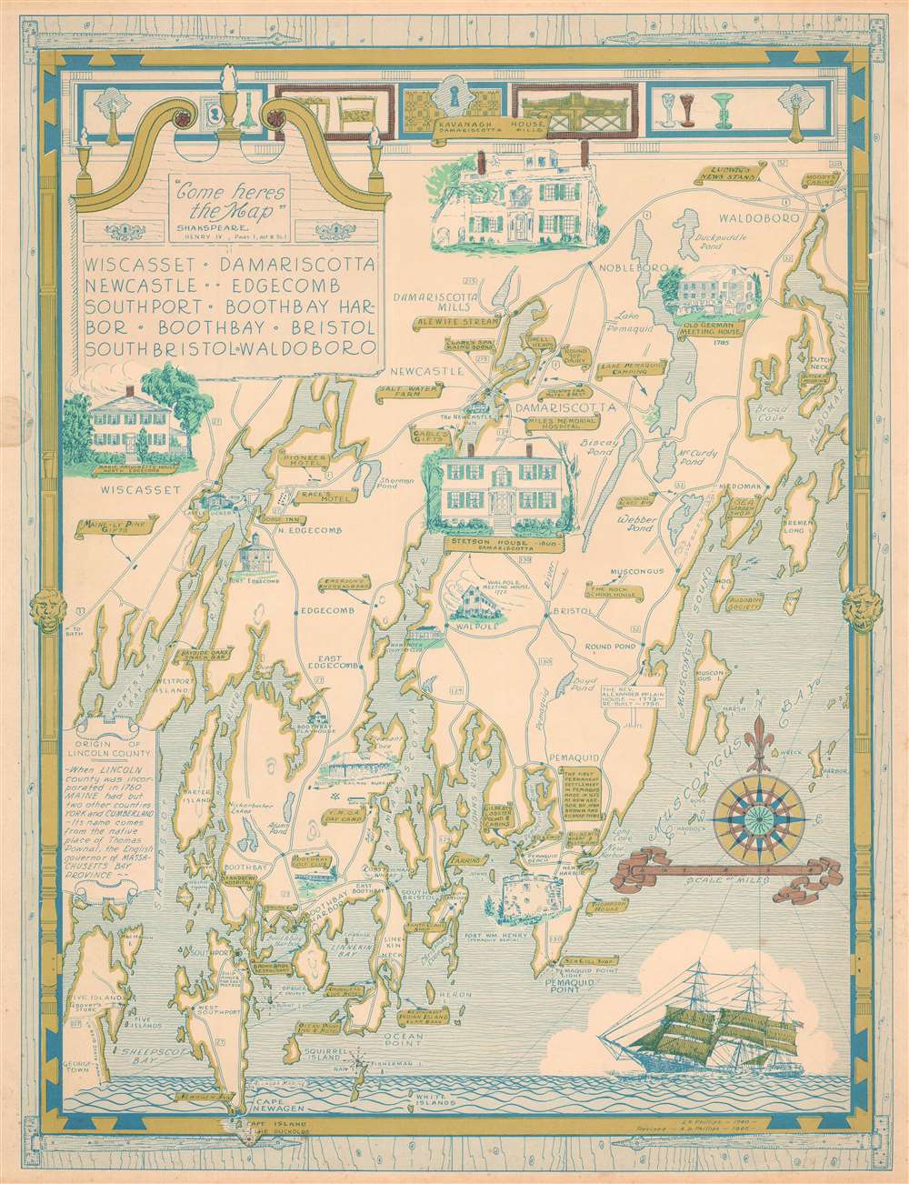 Wiscasset. Damariscotta. Newcastle. Edgecomb. Southport. Boothbay Harbor. Boothbay. Bristol. South Bristol. Waldoboro. - Main View