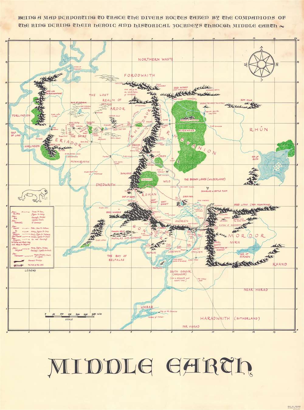 Map annotated by Tolkien found in Pauline Baynes's copy of The