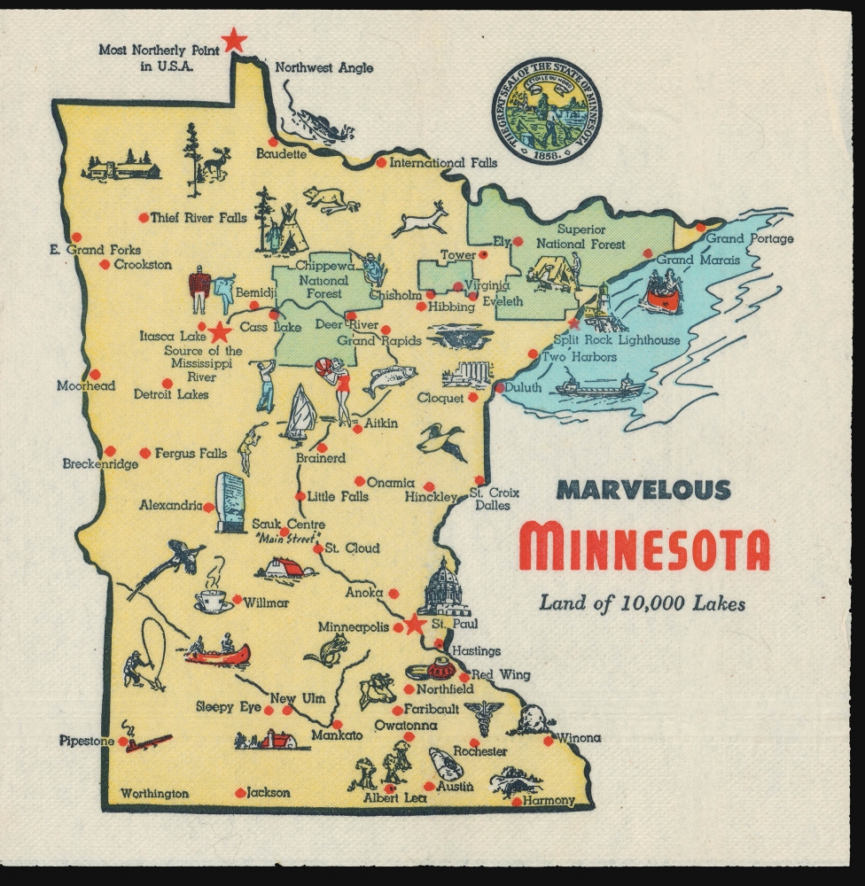 Marvelous Minnesota Land of 10,000 Lakes. - Main View