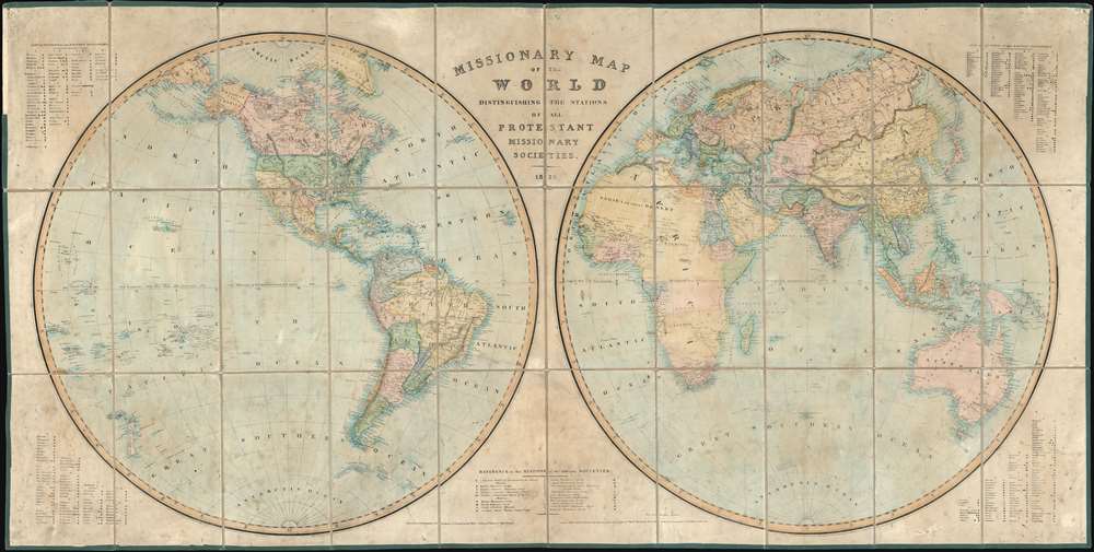 Missionary Map of the World Distinguishing the Stations of all Protestant Missionary Societies. - Main View
