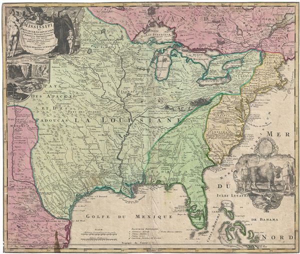 Amplissimae Regionis Mississipi seu Provinciae Ludovicianae a R.P. Ludovico Hennepin Francisc Miss in America Septentrionali Anno 1687. Detectae, Nunc Gallorum Coloniis et Actionum Negotiis Toto Orbe Celeberrimae. - Main View