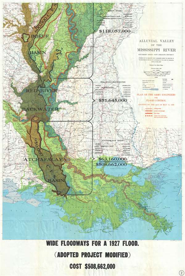 Alluvial Valley of the Mississippi River. Southern Sheet - New Orleans District. - Main View