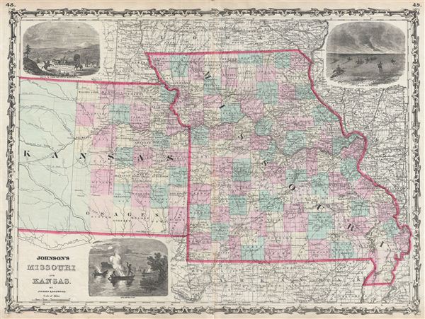 Johnson's Missouri and Kansas. - Main View