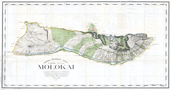 Hawaiian Government Survey.  Molokai. - Main View