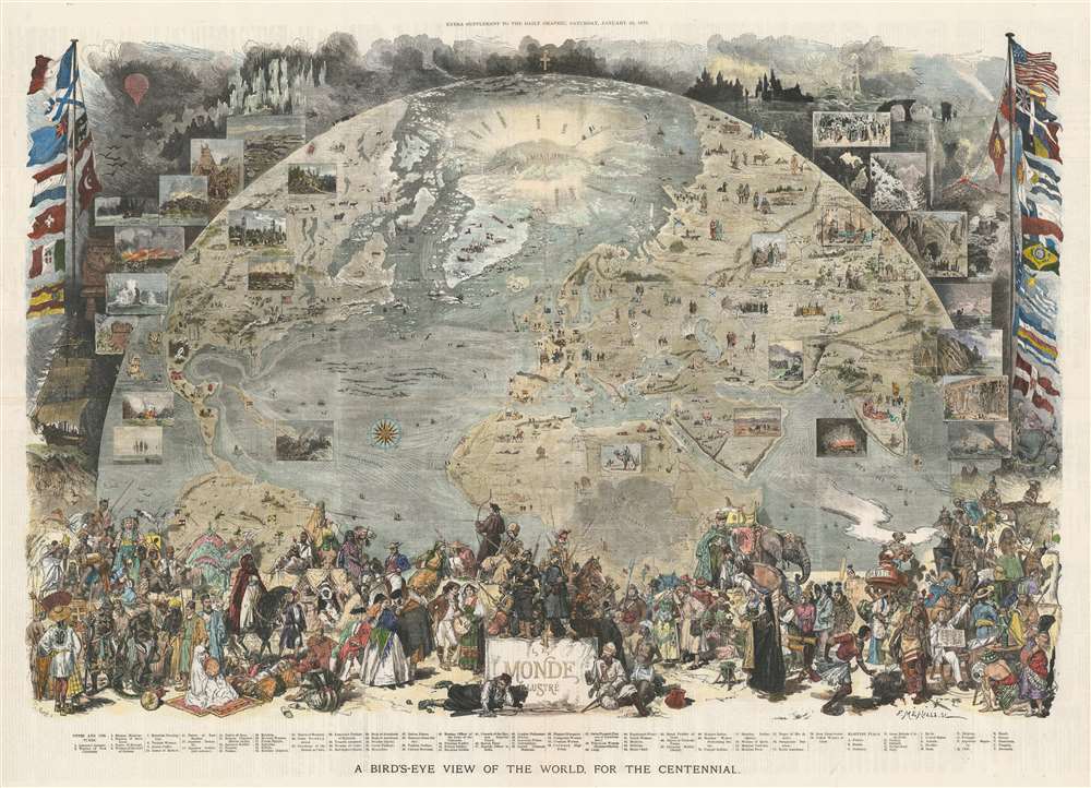 A Bird's-Eye View of the World, for the Centennial. - Main View