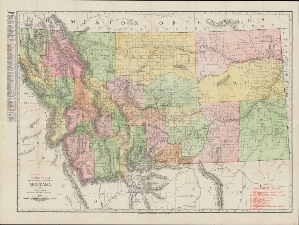 The Rand-McNally Indexed County and Township Pocket Map and Shippers' Guide of Montana. - Main View