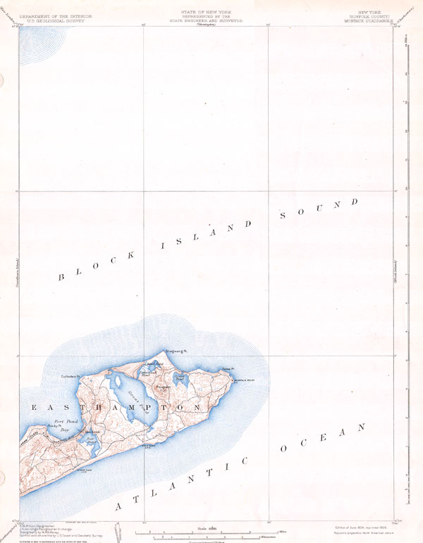 New York (Suffolk County) Montauk Quadrangle - Main View