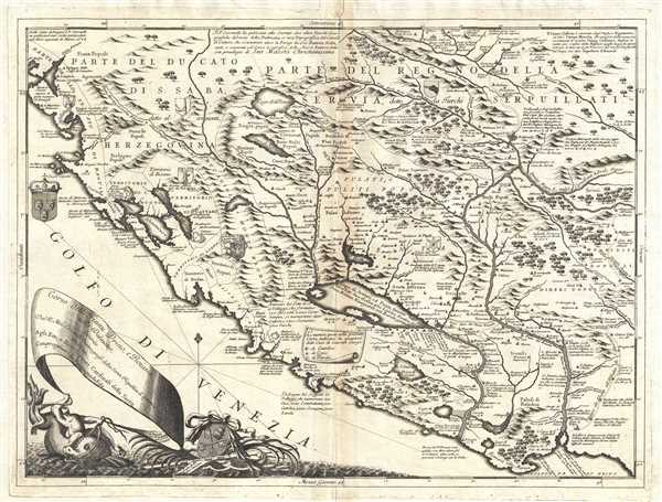 1690 Coronelli Map of Montenegro