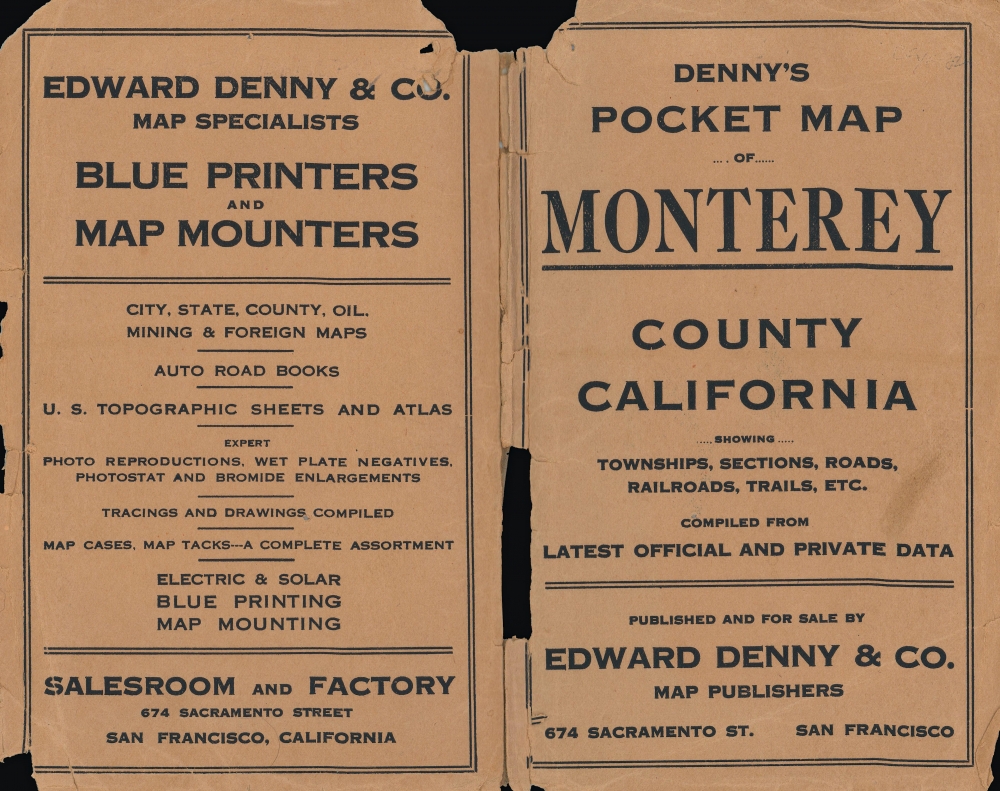 Denny's pocket map of Monterey County, California. - Alternate View 1