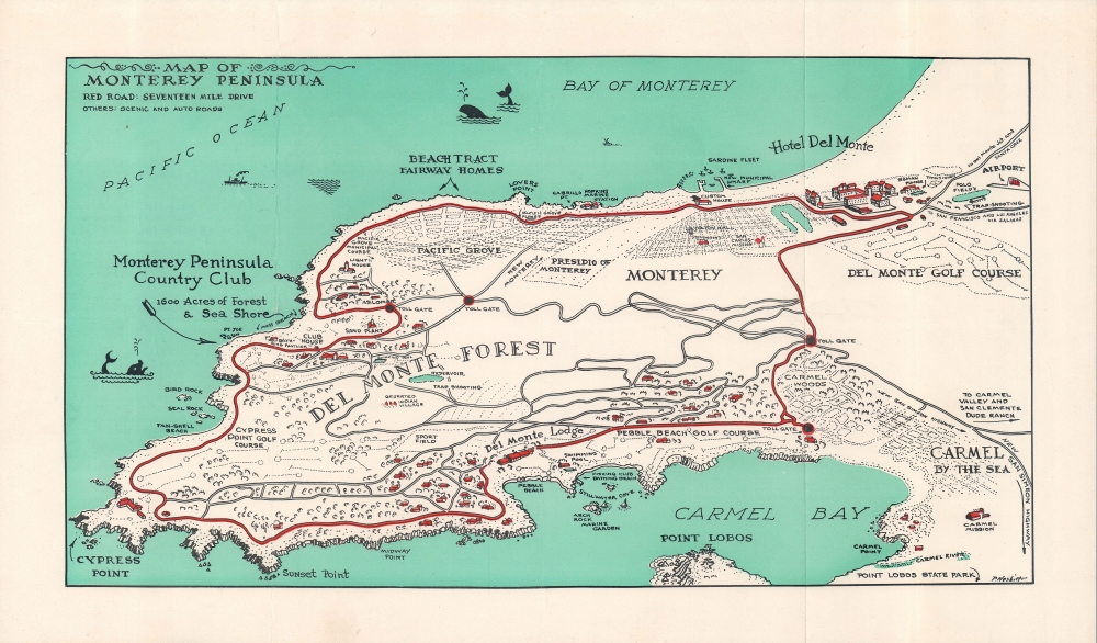 Map of Monterey Peninsula. - Main View