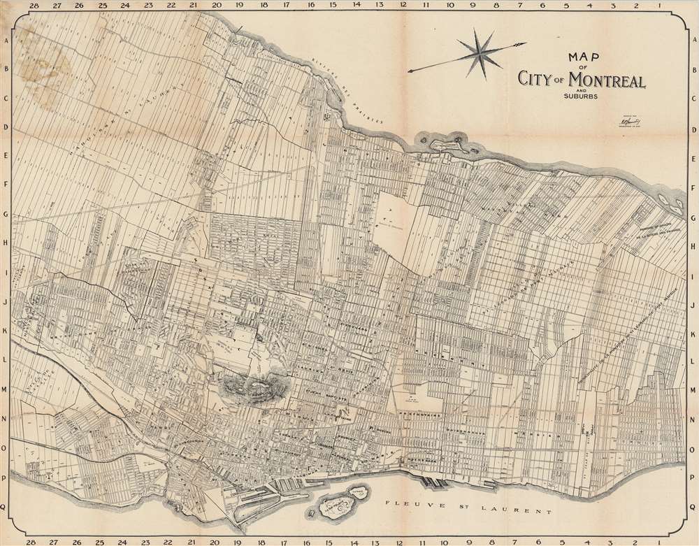 MacFarlane's map of Montreal Que. and suburbs with street index. - Main View