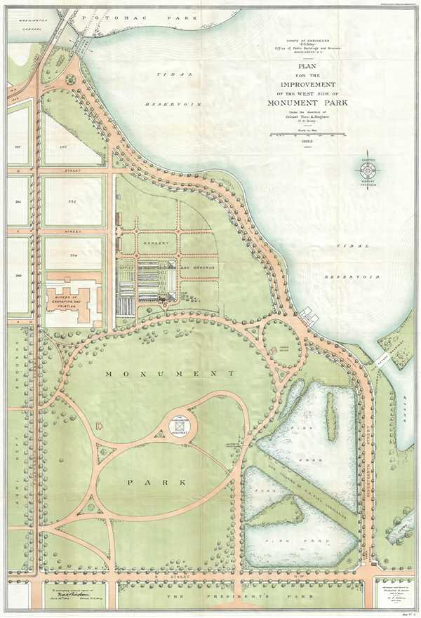 Plan for the Improvement of the West Side of Monument Park.
