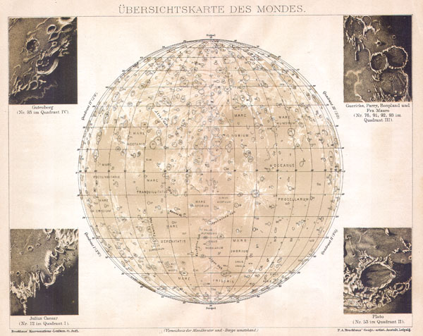 Ubersichtskarte des Mondes. - Main View