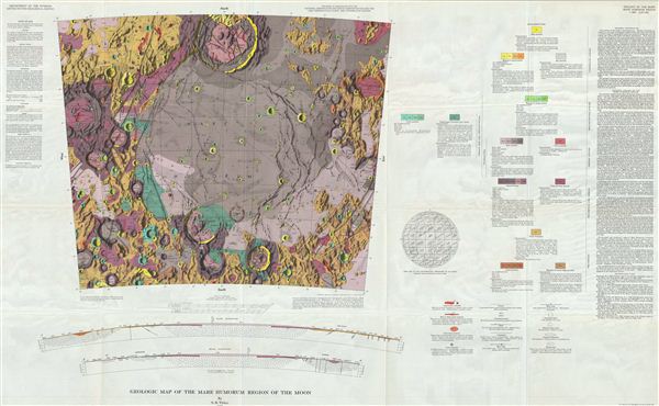 Geologic Map of the Mare Humorum Region of the Moon by S. R. Titley. - Main View