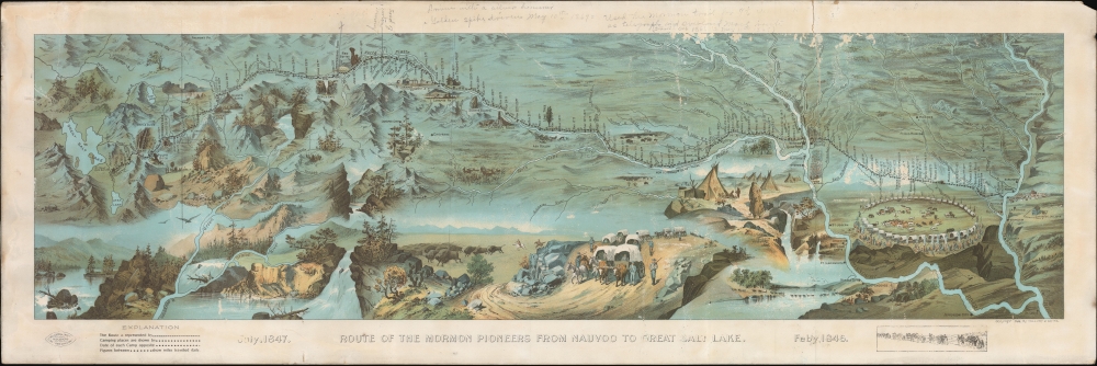 Route of the Mormon Pioneers from Nauvoo to Great Salt Lake. - Main View