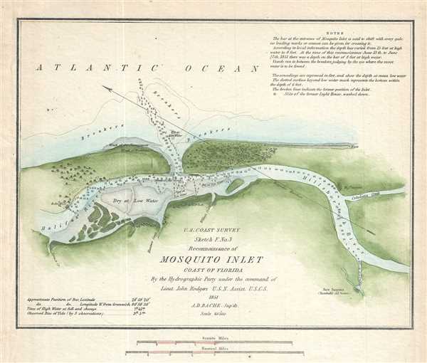 Sketch F. No. 3 Reconnoissance of Mosquito Inlet Coast of Florida. - Main View