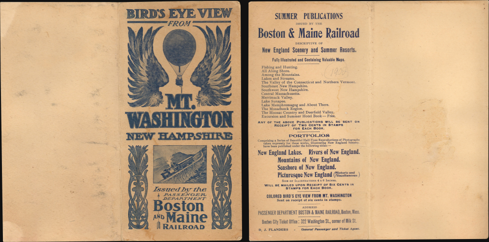 Bird's-Eye View from Summit of Mt. Washington; White Mountains, New-Hampshire. - Alternate View 2
