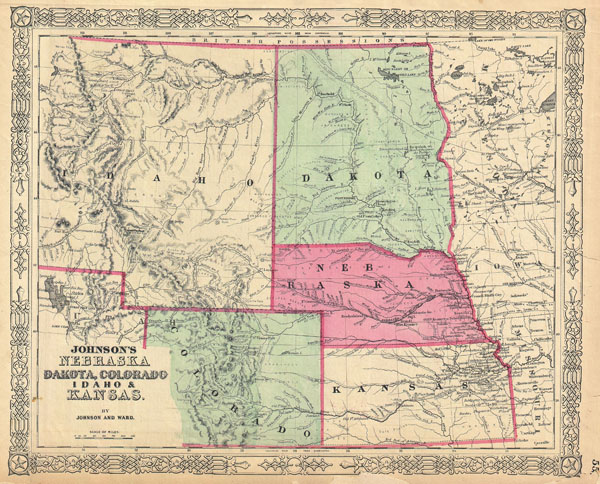 Johnson's Nebraska Dakota, Colorado Idaho & Kansas. - Main View