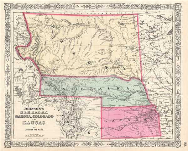 Johnson's Nebraska, Dakota, Colorado, and Kansas. - Main View