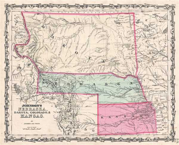 Johnson's Nebraska, Dakota, Colorado, and Kansas. - Main View