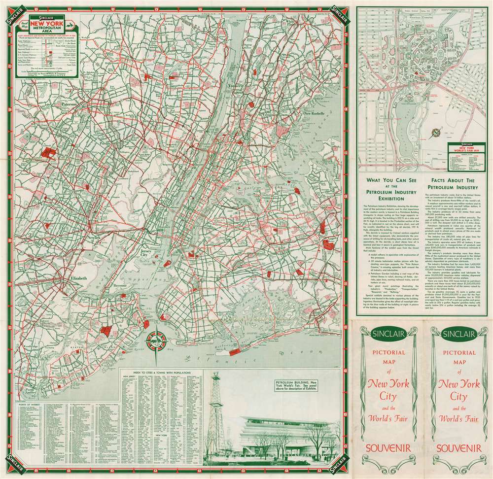 Sinclair Pictorial Map of New York. / New York World's Fair. - Alternate View 1