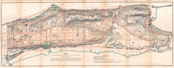 Map of that Part of the City of new York North of 155th Street Showing the progress made in laying out Streets, Roads, Public Squares, and Places, by the Commissioners of the Central Park, under Chap. 565 of Laws of 1865 and of new Pier and Bulkhead lines under Chap. 697 of Laws of 1867. - Main View