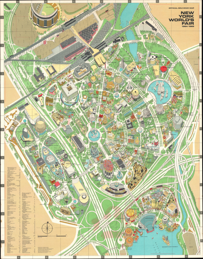 Official Souvenir Map New York World's Fair 1964/1965. - Main View